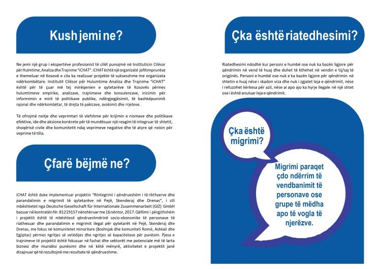 Riintegrimi i qëndrueshëm i të rikthyerve dhe paranalimi i migrimit të qytetarëve në Pejë, Skenderaj and Drenas